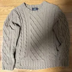 AZUL BY MOUSSY ケーブルニット セーター ベージュ Sのサムネイル