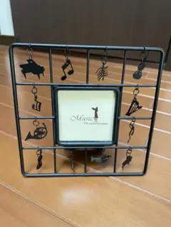 音楽モチーフ フォトフレーム 写真立て アイアン ブラック 楽器 インテリア