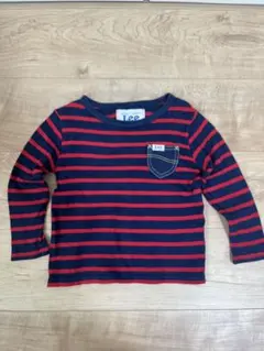 Lee ネイビー/レッド ストライプ 長袖Tシャツ