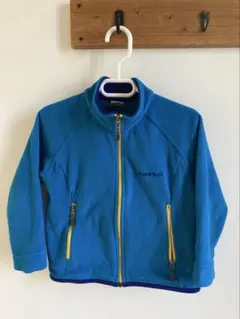 モンベル　キッズ　フリースジャケット　110センチ　ブルー