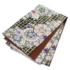 ☆振袖・成人式・パーティー☆花模様　中古　六通　袋帯　B344
