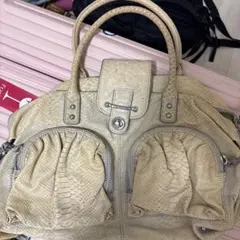 BOTKIER ベージュ ヘビ柄 ハンドバッグのサムネイル