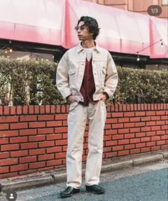 新品タグ付regleamリグリーム⭐︎アクセントカラーデニムジャケット