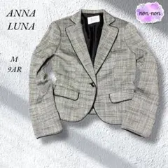 A784.ルナ/ジャケット【M】9AR/白黒灰色MIXカラー/レーヨン混/銀ラメ