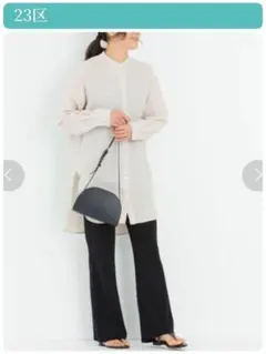 23区】LIBECO リネン シャツワンピース バンドカラー サイズ44 - メルカリ
