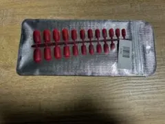 赤　ネイルチップ 24個