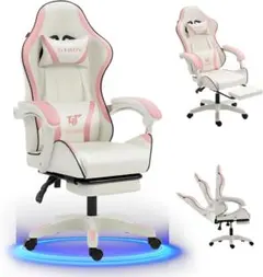 ✨レアカラー✨ゲーミングチェア オットマン付き 座り心地最高 デスクチェア