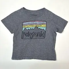 jianai様【パタゴニア】半袖Tシャツ　グレー　ロゴ　80-90