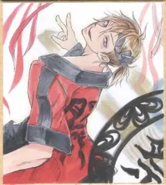 ミ*ケ様 手描き イラスト アナログ 色紙 オリジナル 男の子