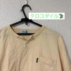 クロコダイル ヘンリーネック Tシャツ 半袖 ポケット付き