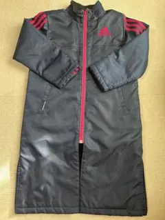 adidas ベンチコート ネイビー/ピンク ロング