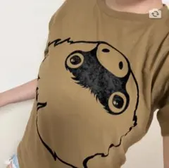 ラブリーナマケモノ プリント 半袖 Tシャツ ブラウンのサムネイル