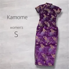 Kamome パープル 花柄 チャイナドレス 紫 上品 本格 コスプレ チャイナのサムネイル