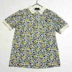 【希少】フレッドペリー×リバティ ポロシャツ ロゴ刺繍 花柄 パステルカラー M