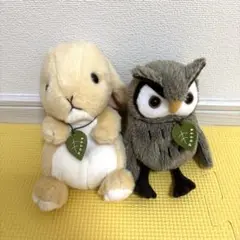 potte ぬいぐるみ　うさぎ　フクロウ