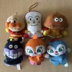 ふわふわゆび人形 キーホルダー ぬいぐるみ アンパンマン 指人形