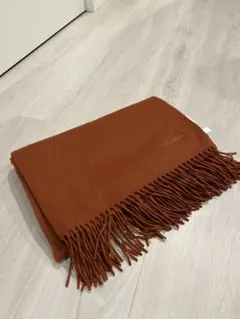 【美品】MaxMara カシミヤ大判ストール オレンジ　クリーニング済み