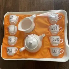未使用の中国茶器セット 陶器製 10点