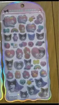 コットンパフィーシール サンリオ キティ マイメロ クロミ シナモン