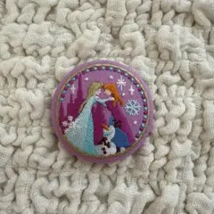 ディズニー 刺繍缶バッジ アナ雪