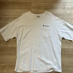 Champion ポケット付きTシャツ ホワイト