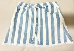 ZARA KIDS ストライプデニムスカート 134