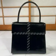 YSL イヴサンローラン ハンドバッグ 台型 ヴィンテージ ステッチ ブラックのサムネイル