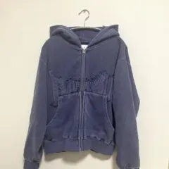 Bless U ジップパーカー　ブルー　S