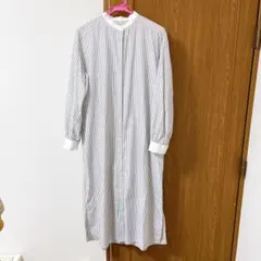 GU ストライプ 長袖 シャツワンピース S