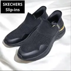 美品　スケッチャーズ スリップインズ メッシュスニーカー ウィメンズ 25