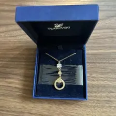 SWAROVSKI クリスタルキューブ パヴェサークル ネックレス
