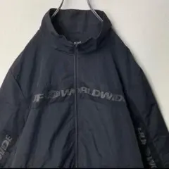 HUF　ナイロントラックジャケット　L　ブラック　リフレクトロゴ　ストリートのサムネイル
