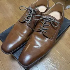 ONLYブラウンレザー ドレスシューズ レースアップ