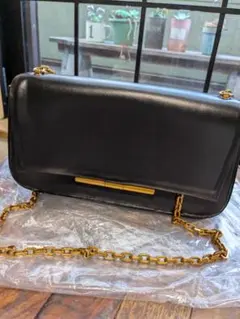 nouer ヌエール　黒レザーショルダーバッグ　ヤマダヤ