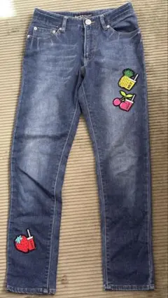 ジェニー　JENNI フルーツ刺繍デニムパンツ ジーンズ　160