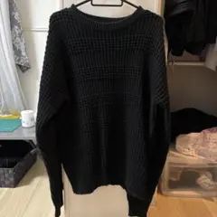 UNIF ブラックボーダー　ニットセーター Sサイズのサムネイル