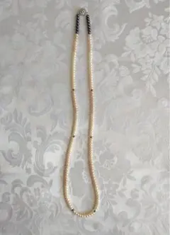 マルチカラー 淡水パールロングネックレス