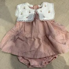 ギンガムチェックロンパース 70cm