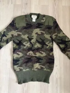 L.L.Bean 80s England製コマンドセーターカモフラージュ柄ウール