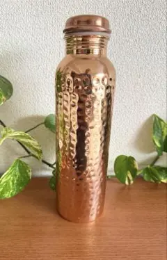 銅製ボトル900ml＆カップ1個450mlセット ハンマートーン仕上げ - メルカリ