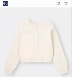 【新品】GU 前後2wayカーディガン 白　XS