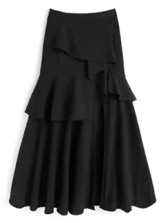 GRL グレイル アシンメトリーラッフルスリットスカート[ask137]