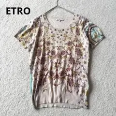 エトロ シルク セーター 花柄 エスニック ストレッチ イタリア製 42のサムネイル