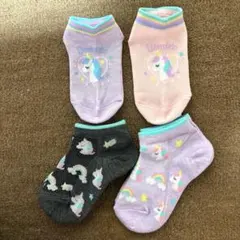①キッズ用靴下　ユニコーン　ソックス　クルー丈　15〜20cm 女子　女児　新品