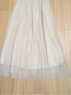 ハニーズ チュール フレアスカート ベージュ