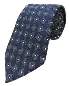 エンポリオアルマーニ ネクタイ ネイビー スクエア 中古美品！(01125)