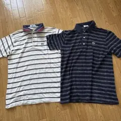 Lacoste ストライプ ポロシャツ 2枚セット