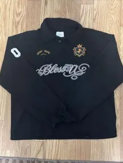 BlessU ポロシャツ ブラック メンズ　短丈