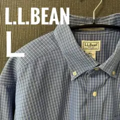L.L.Bean エルエルビーン チェックシャツ ボタンダウン L 紺 アメカジ