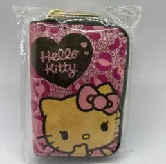 ハローキティ　ヒョウ柄　マルチケース　キーケース　ピンク　キラキラ